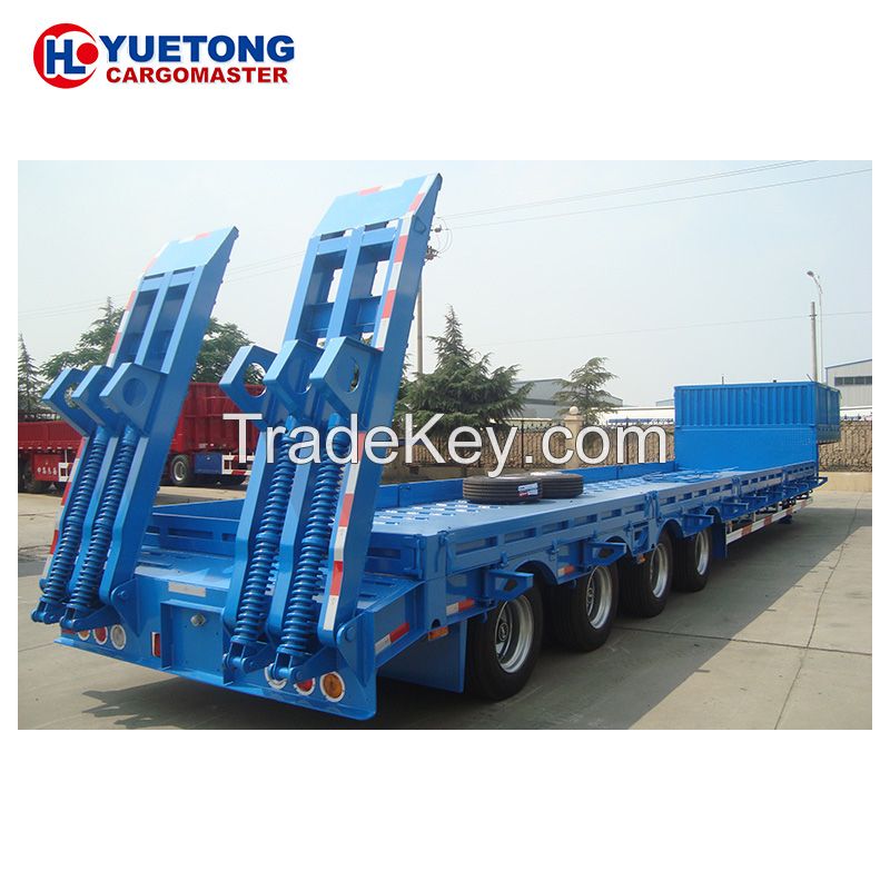 Good Quality Different Utility Low Boy Gooseneck Semi Truck Air Suspension 80 Tons Loader Low Bed Semi Trailer