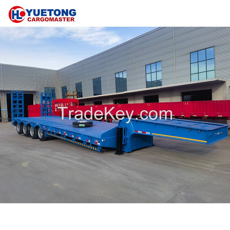 60 tons large machine transport lowbed semi trailer