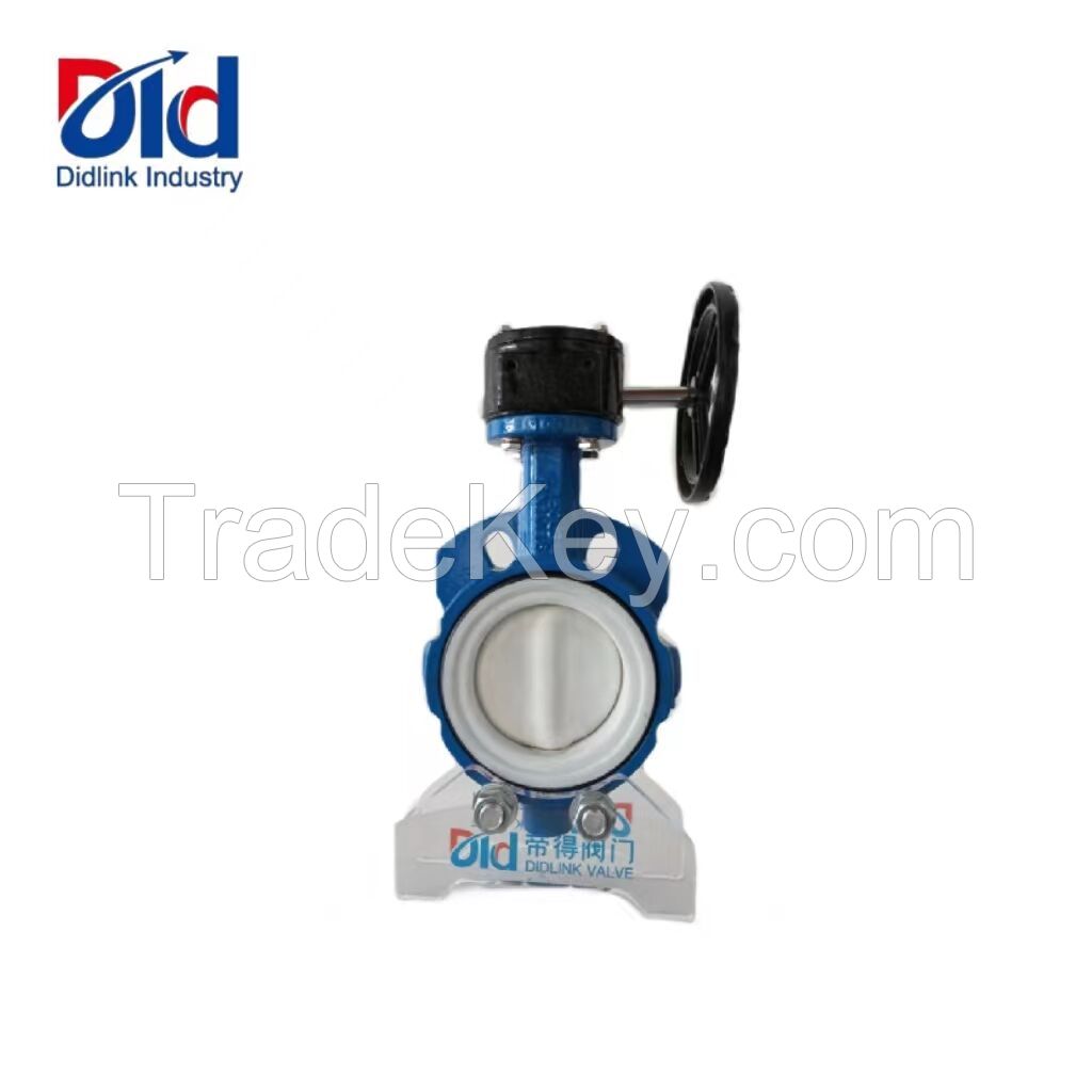 Wafer type BS5155 butterfly valve PN10 PN16 used rubber seated with worm gear water oil media