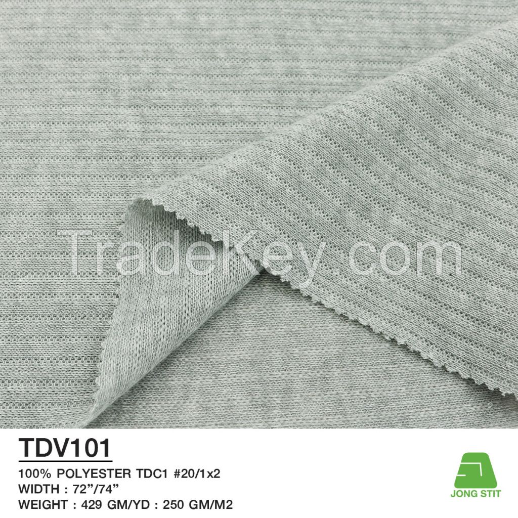 Rib Melange Knitted Fabric