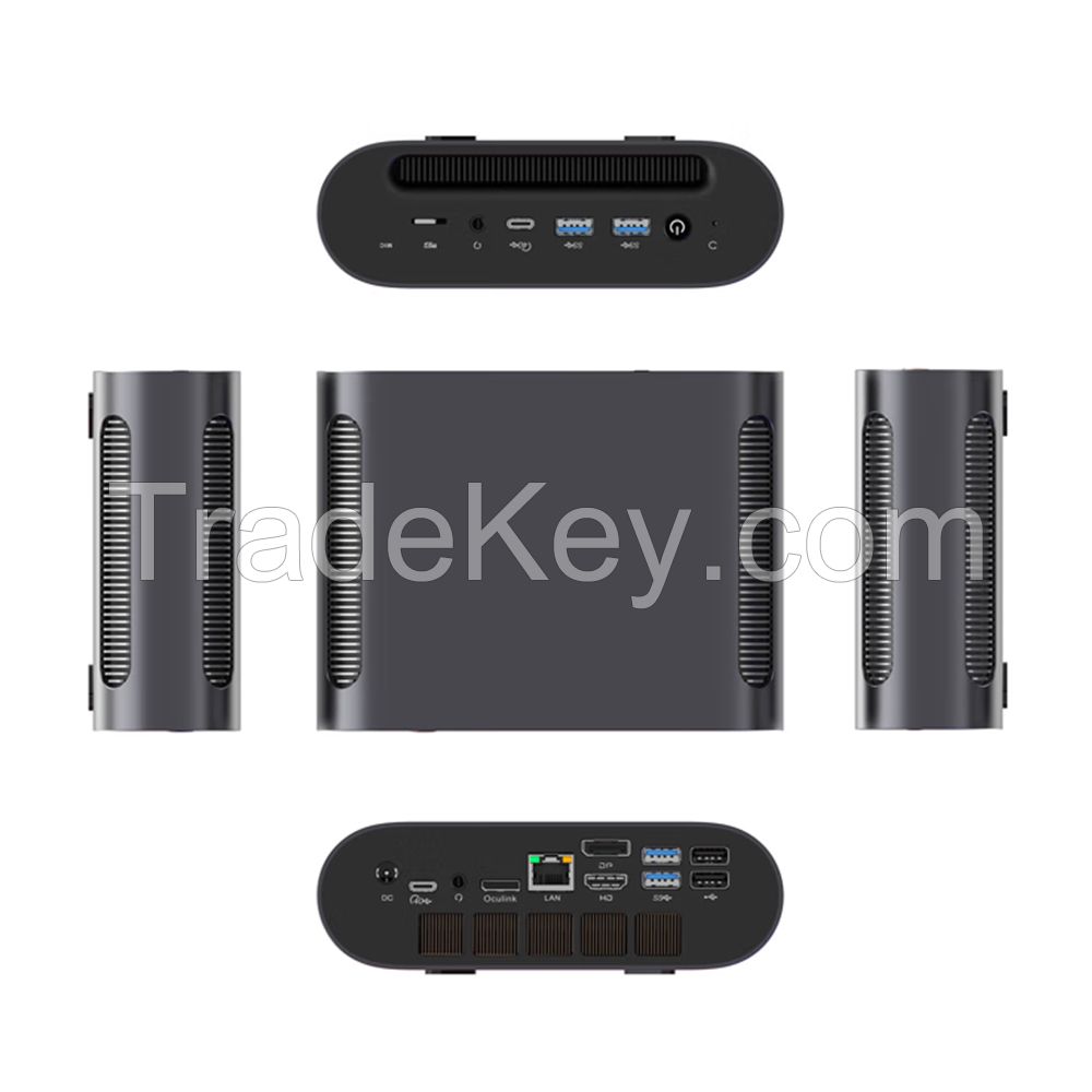 TOPTON AMD AI Mini PC Ryzen 7 8845HS  Oculink 2*USB4.0 2*M.2 PCIe 2*DDR5 5600 2.5G LAN Mini Gaming PC 8K Desktop Computer WiFi6