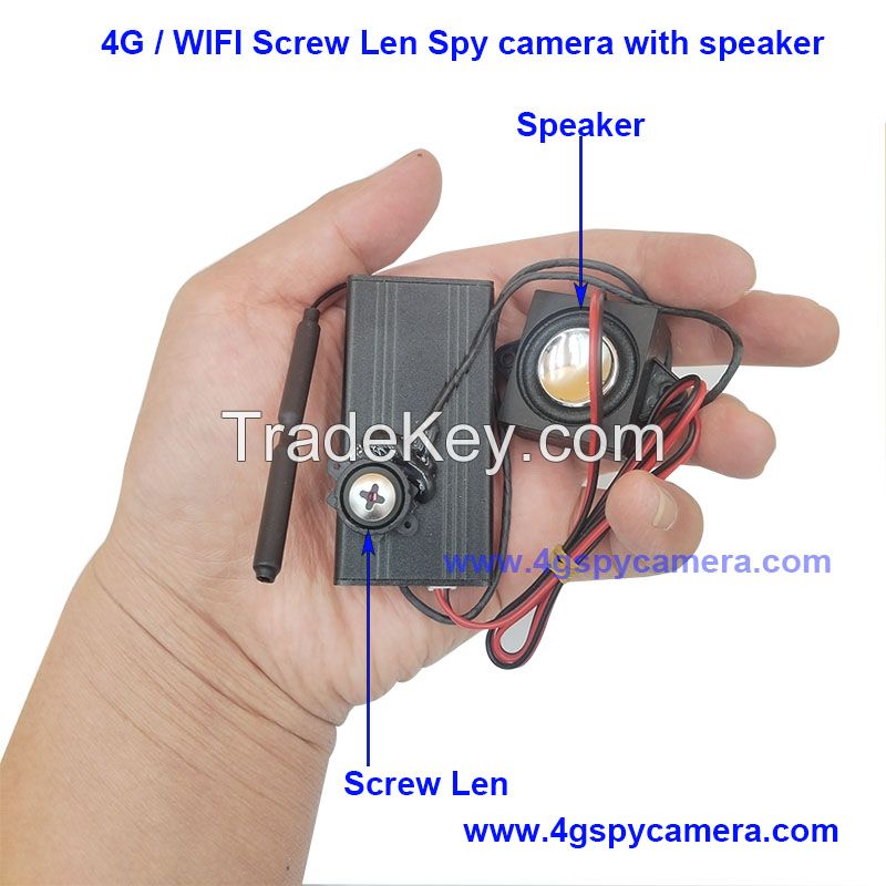 Screw spy camera mini nanny 4G WIFI pinhole camera compact covert hidden DVR with audio