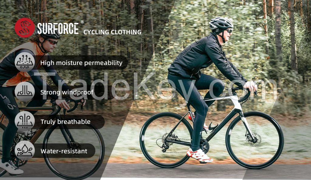  Surforce nanomembrane cycling apparel fabric / waterproof breathable fabric / waterproof windproof fabric / three-layer softshell fabric, suitable for outdoor jackets