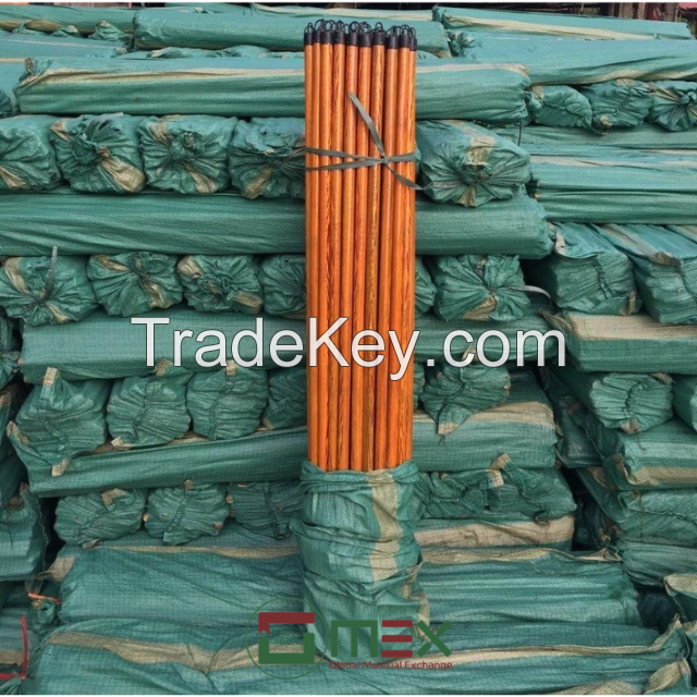 High quality Wooden Broom Handle Sticks Raw and PVC Coated 100% Eucalyptus