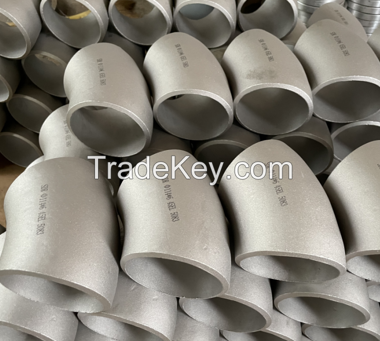 METAL Industrial BUTT- WELDED 90 Degree L/R STD ANSI B16.9 316L 304 Stainless Steel Elbow Pipe Fitting