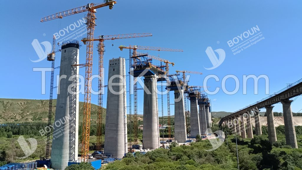 Pier formwork for Bridge Boyoun factory column steel construction adjustable construction pier formwork