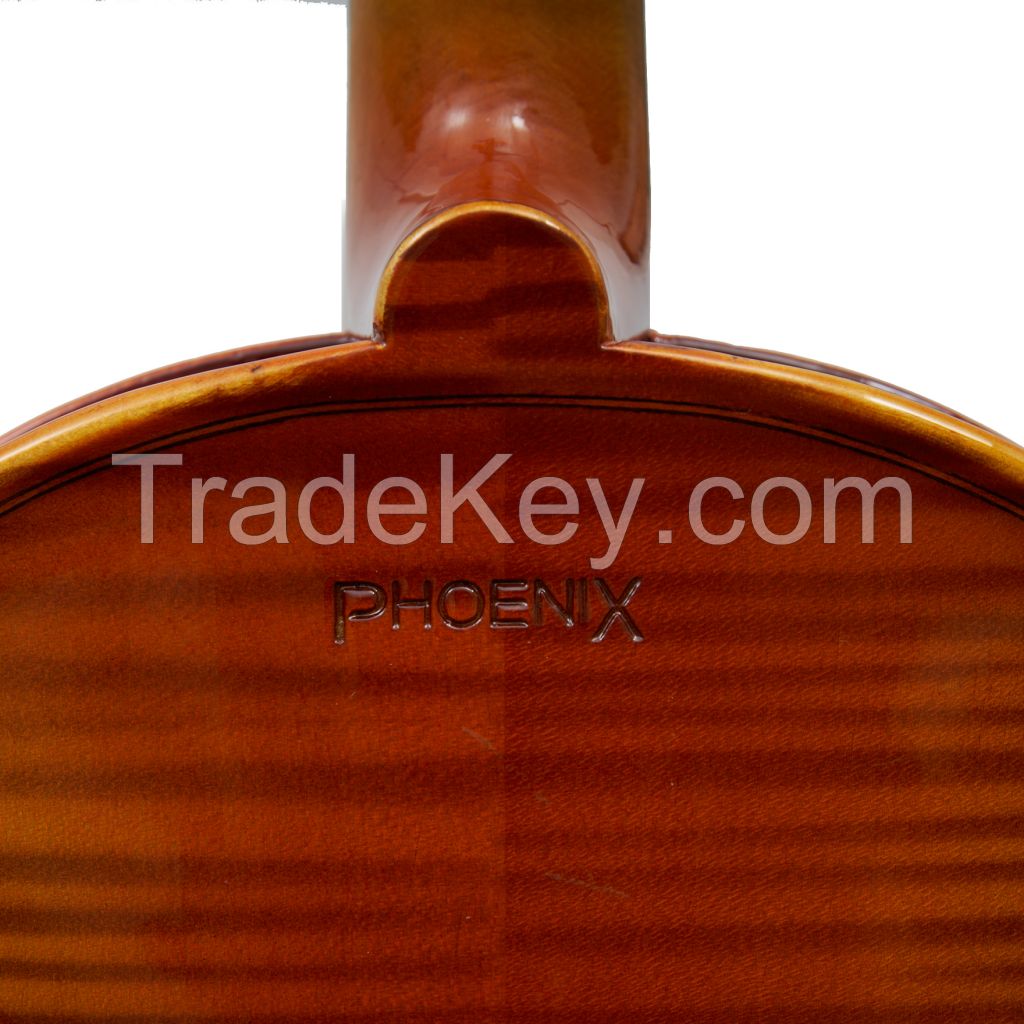 Wholesale VIOLINS-ADULT 4/4 FLAMED SOLID CONCERT VIOLIN/FIDDLE- ebony Peg