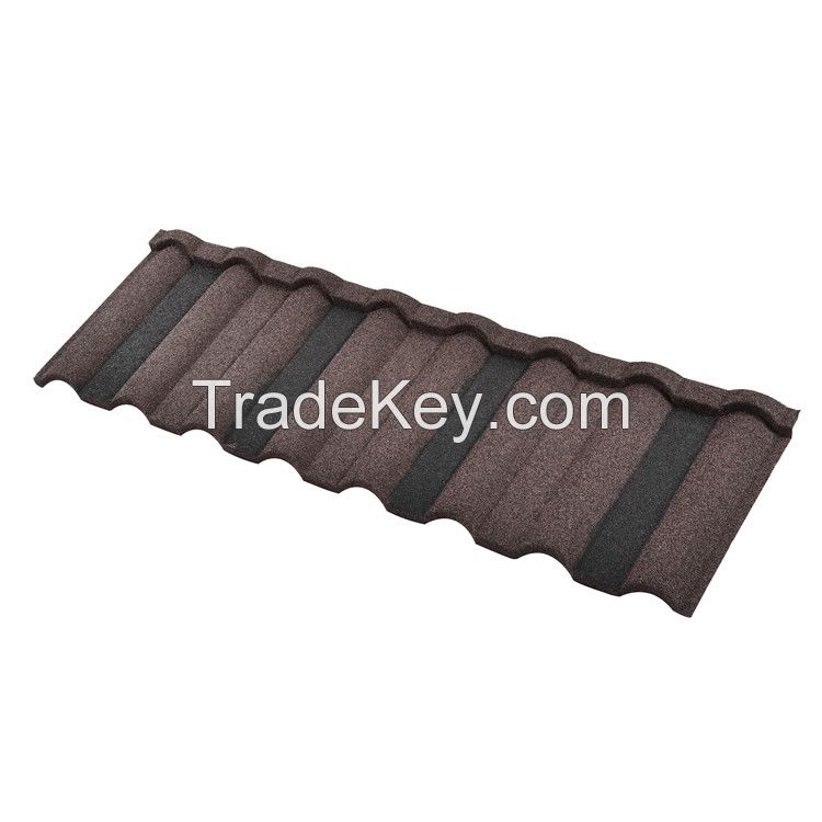 China roof tile roofing sheet galvanlume stone color coated metal roof tiles milano tile factory price