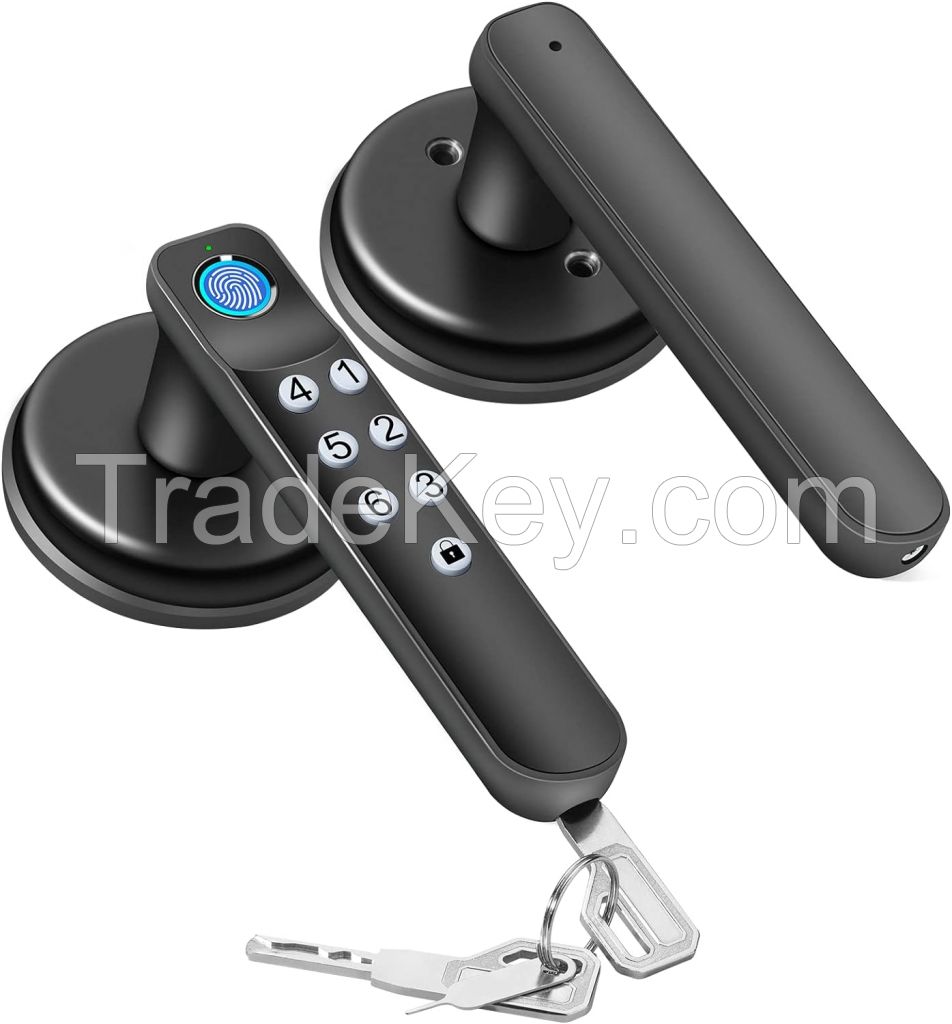 T01 Fingerprint Door Lock with 100 Sets Biometric Fingerprints, 50 Passwords for Home Office Apartment