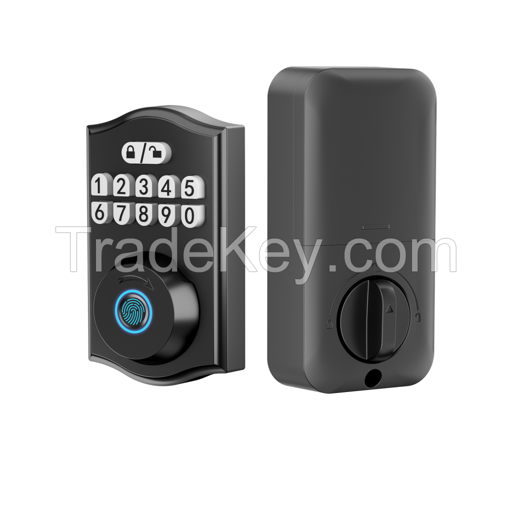 X02 Smart Door Lock, Keyless Entry Door Lock, Fingerprint Door Lock Keypad Deadbolt with 2 Keys