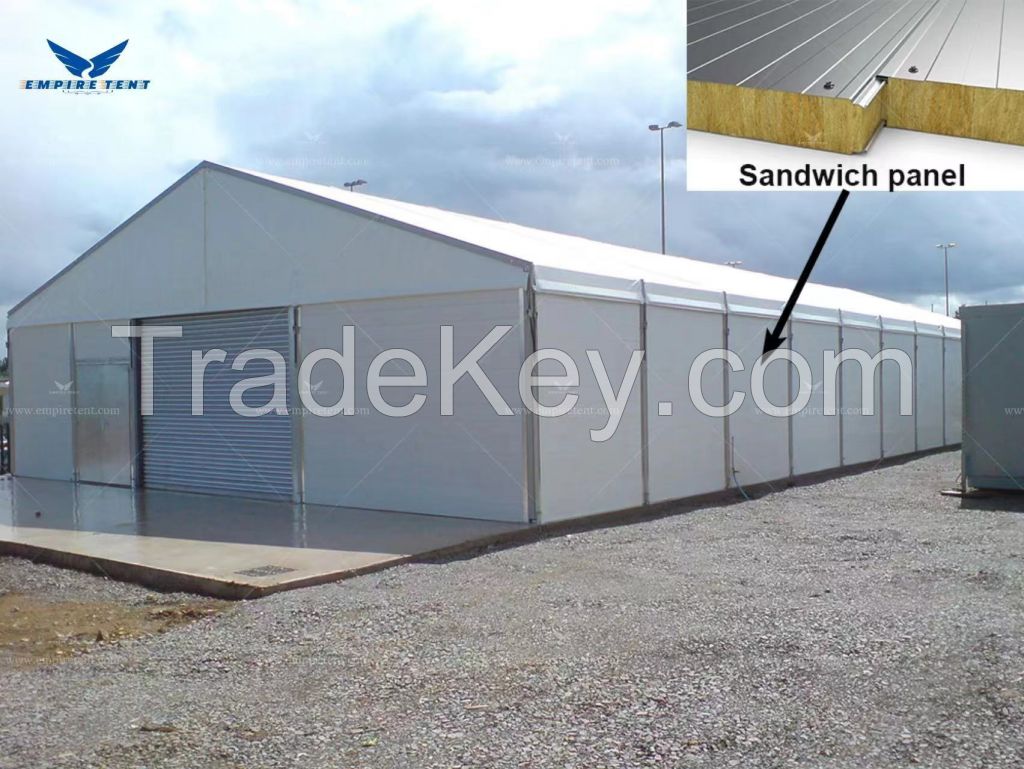 Industrial storage tent for warehouse