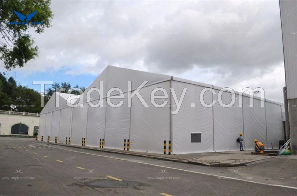 Industrial storage tent for warehouse