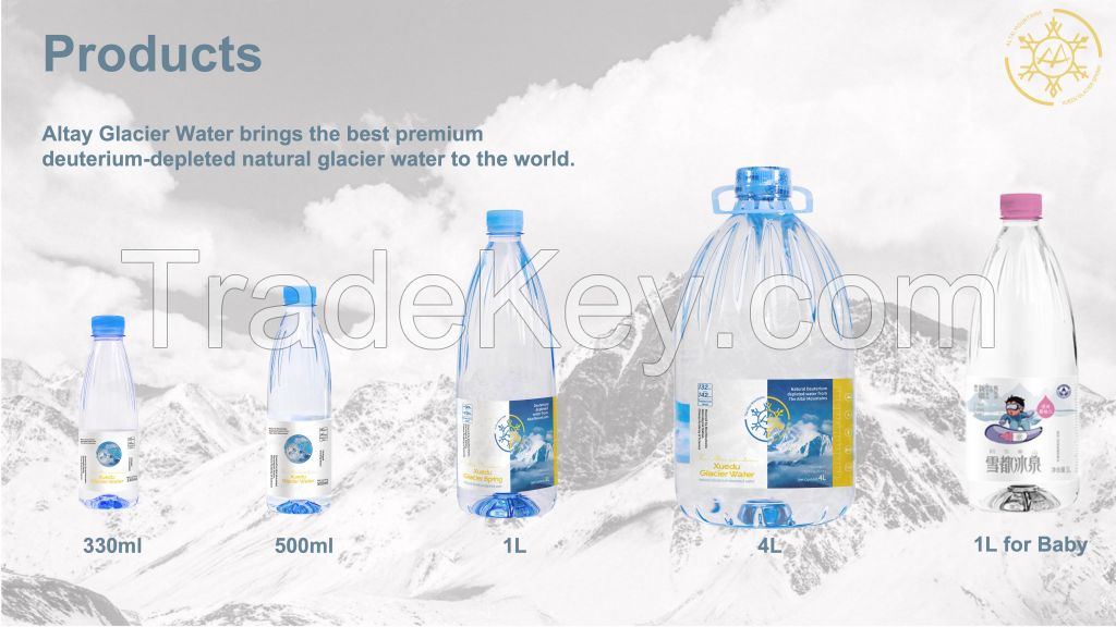 Altay Glacier Natural Deuterium-depleted Premium Packaged Bottled Water 