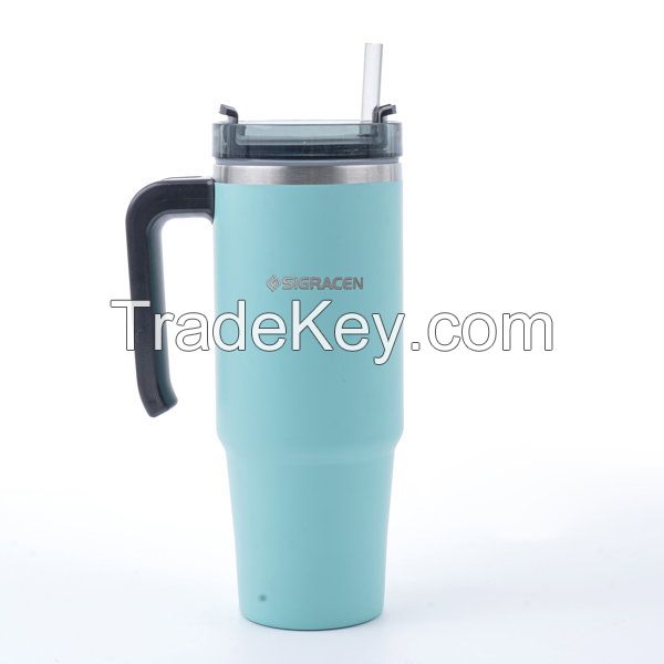 30 oz. Vacuum Insulated Tumbler With Handle And Straw