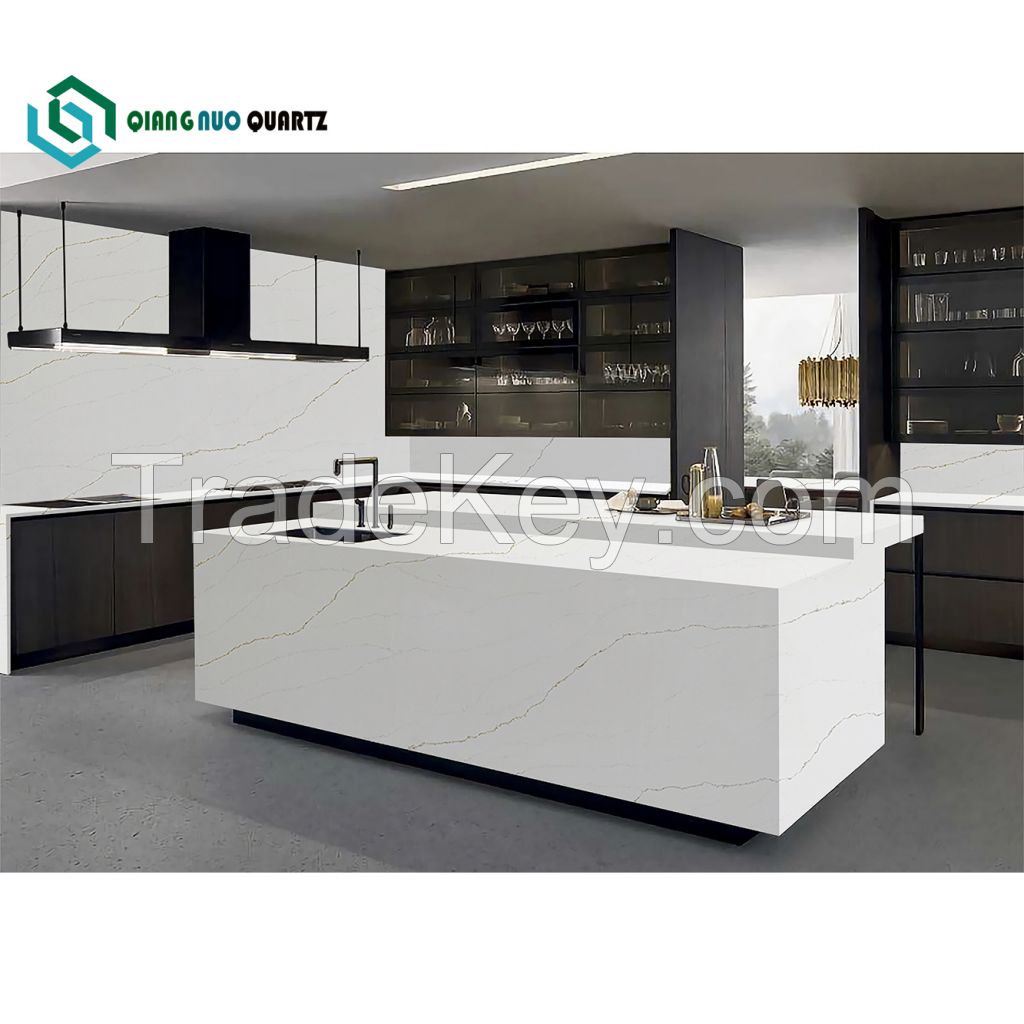 Wholesaler Price White Artificial Customized Quartz Slabs Countertop Stones