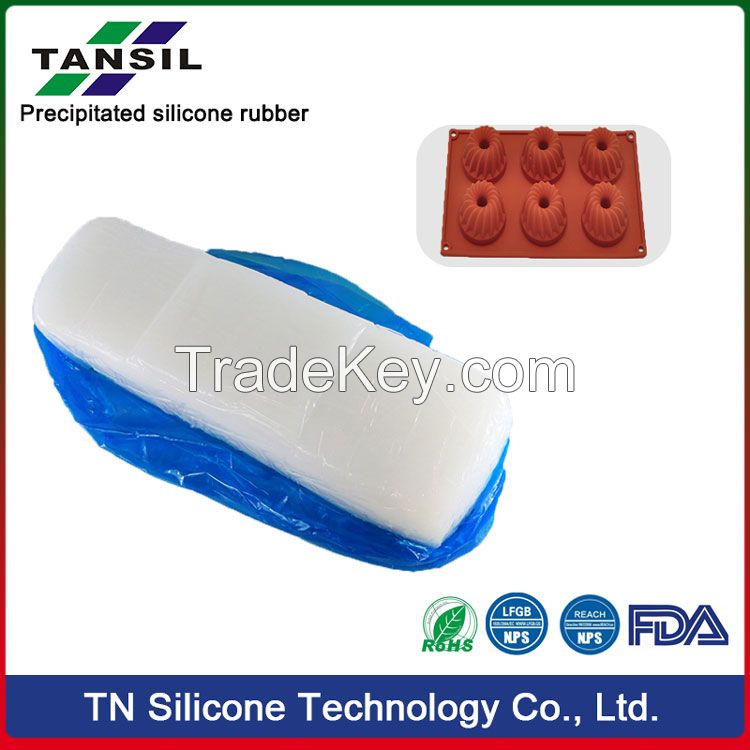 Precipitated silicone rubber