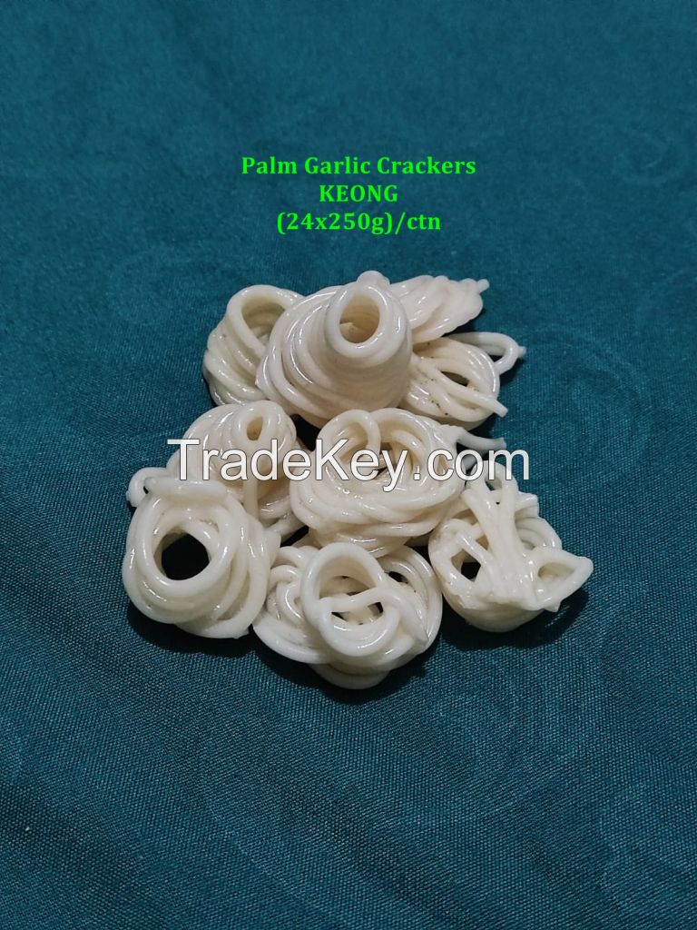 PALM Brand - Garlic Crackers KEONG (Kerupuk Bawang KEONG ) Mentah