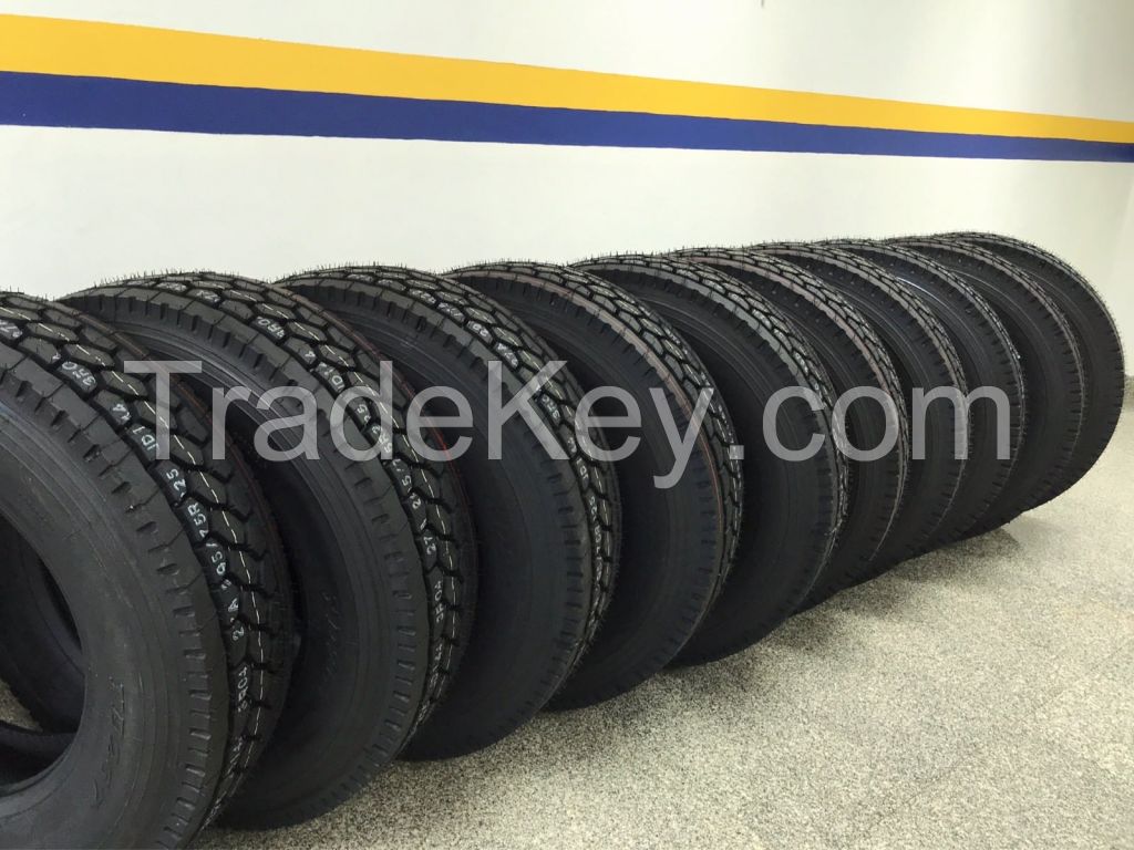 Premium quality truck tires Made in Thailand TBR and OTR truck tires Made in Thailand Shipped worldwide Premium quality truck tires 10.00R20 11R22.5 12R22.5 13R22.5 295/80R22.5 315/80R22.5 385/55R22.5 385/65R22.5 425/65R22.5 445/65R22.5 8.25R20 9.00R20 9.