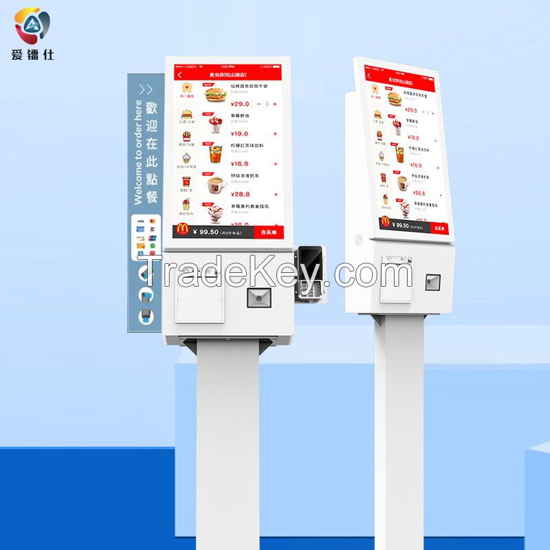 Self service ordering machines, shopping malls, supermarkets, convenience stores, settlement, printing of receipts, self-service cash registers, self-service terminals