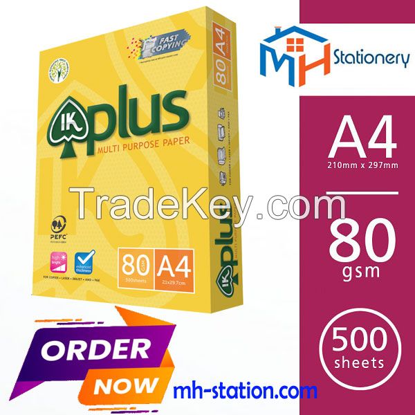 IK Plus copy paper A4 80,75,70 gsm