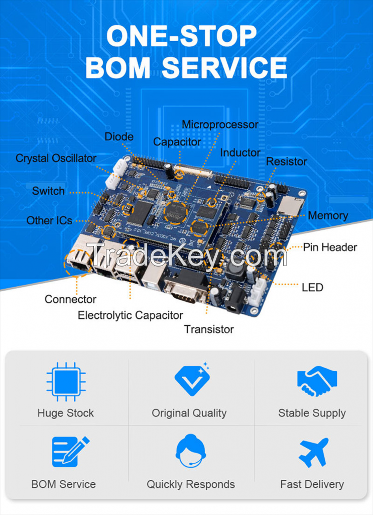 New Original Intergrated Circuit Holtek Nations Artery TDK INFINEON ADI AVX Nichicon Molex IC Chip