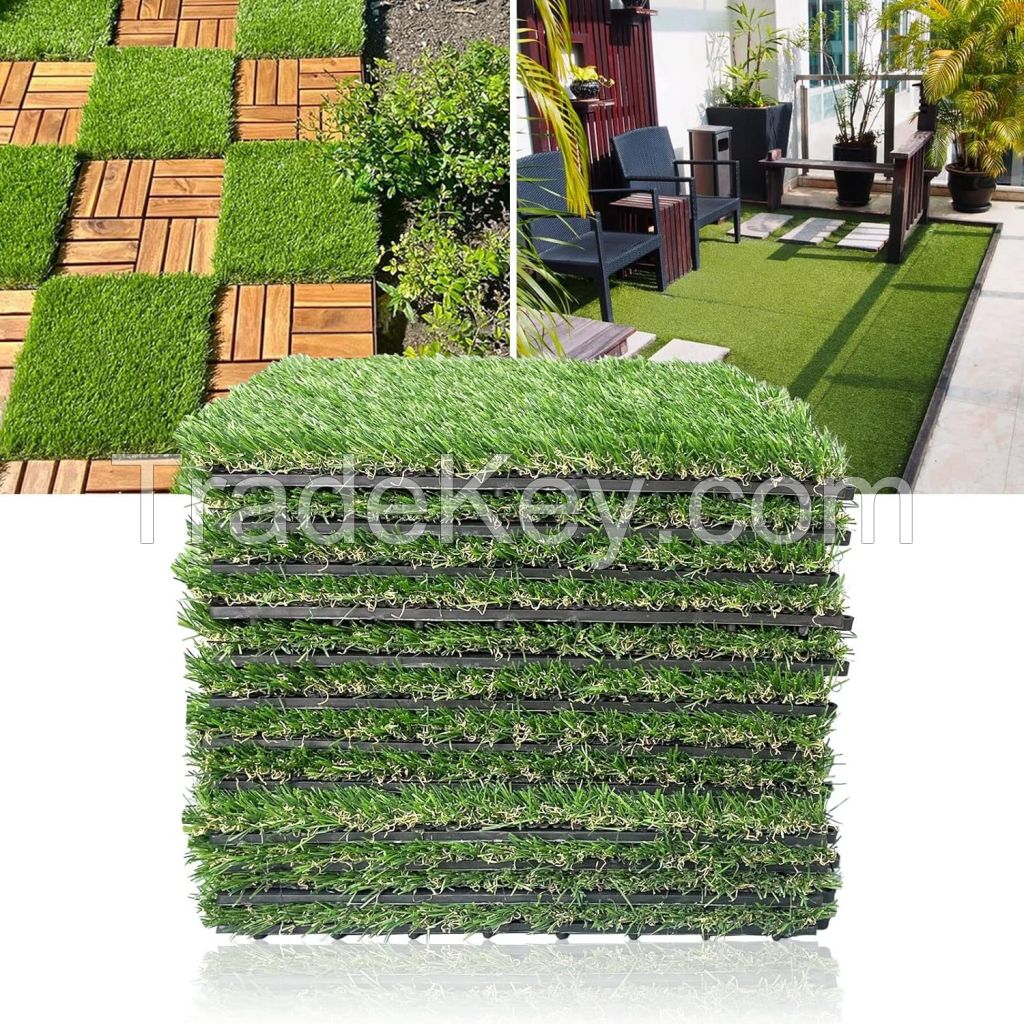 30*30cm Set Synthetic Grass Self-draining  Artificial Grass Tiles