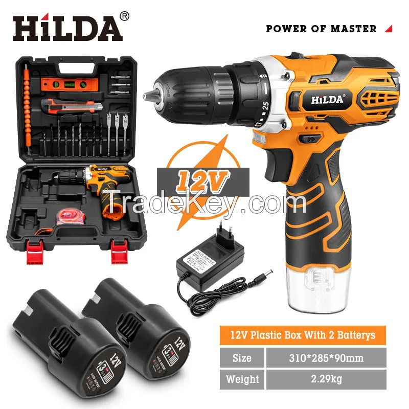 12V power drills Sets Multi Function Charging Electric Hand Drill Home Electric Screw Driver atornillador inalambrico