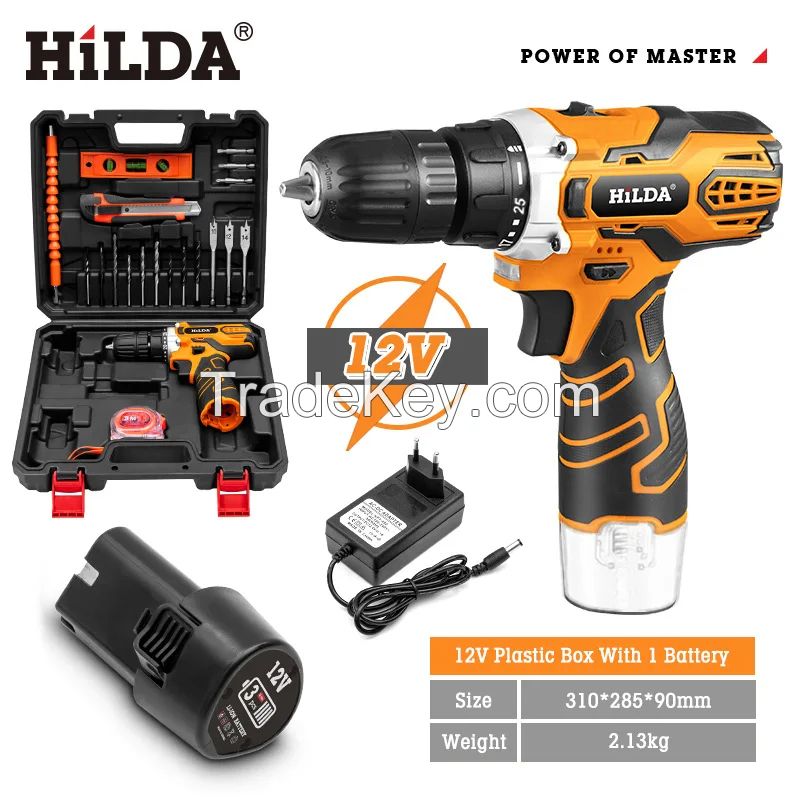 12V power drills Sets Multi Function Charging Electric Hand Drill Home Electric Screw Driver atornillador inalambrico