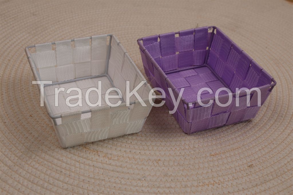 Factory price colorful PP storage basket for home storage