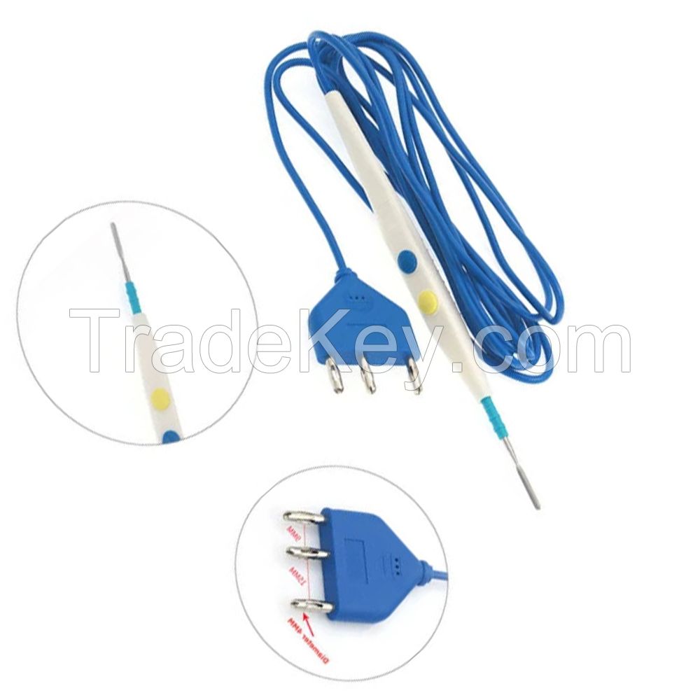 Finest Quality 2024 Single Use ESU electrosurgical Button Control Hand Switching Diathermy Pencil with Blade