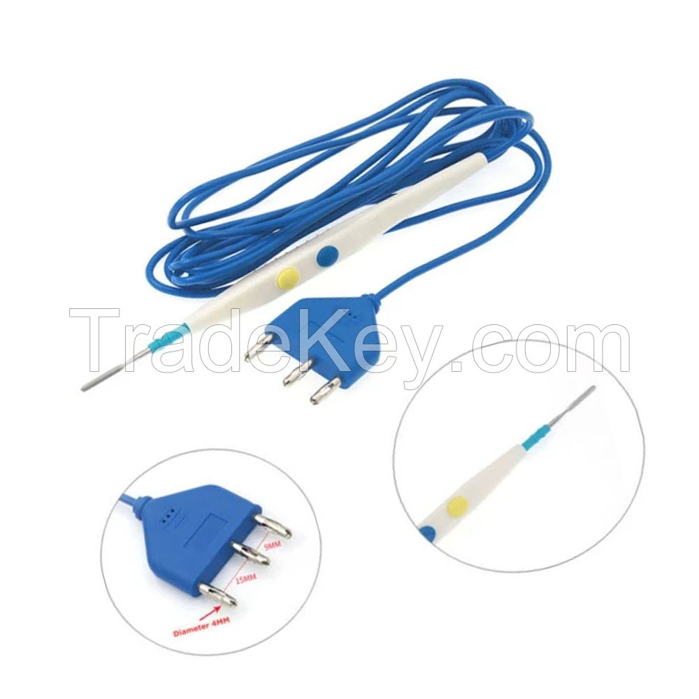 Finest Quality 2024 Single Use ESU electrosurgical Button Control Hand Switching Diathermy Pencil with Blade