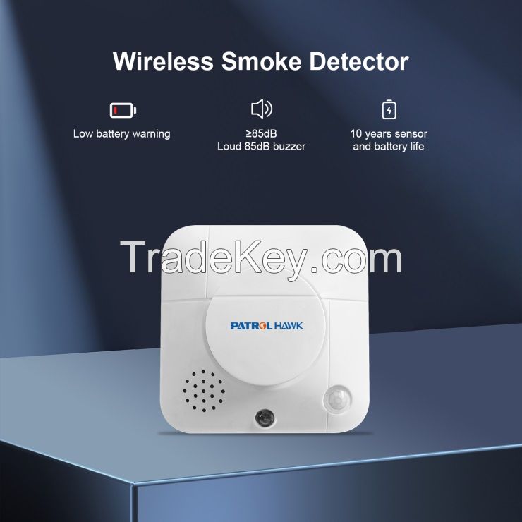 High Quality Wireless Fire Alarm Smoke Detector Sound And Light Alarm High Sensitivity Detection For home Security