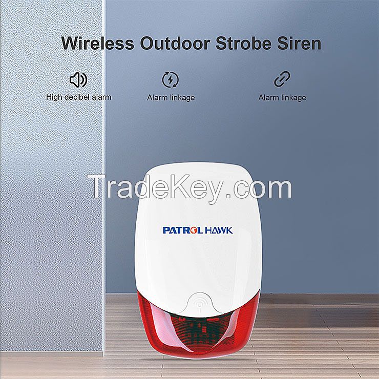 Home Security Alarm System Outdoor Strobe Siren 120db Blue Red Lens Aalrm for Burgalr Alarm System