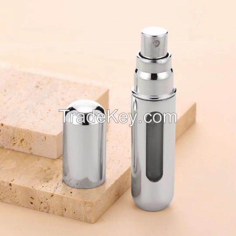 travel 5ml portable mini refillable perfume atomizer bottle with metal sprayer cap