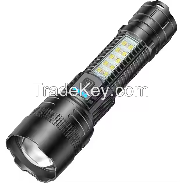 Long Distance Spotlights Wide Beam Floodlights Waterproof Zoomable Rechargeable Super Powerful Torch Light Emergency Flashlights