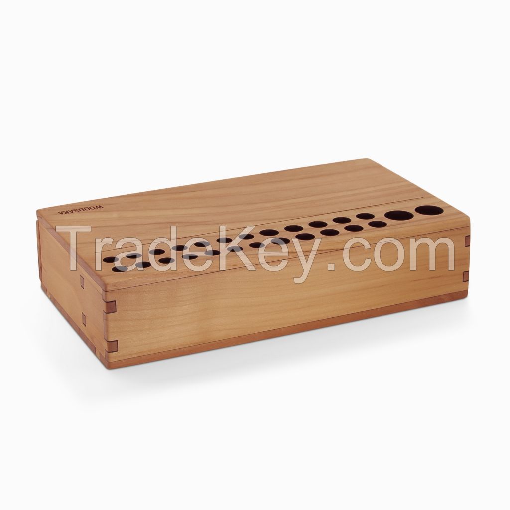 Mini Desk & Pen Organizer with Drawer - Cherry