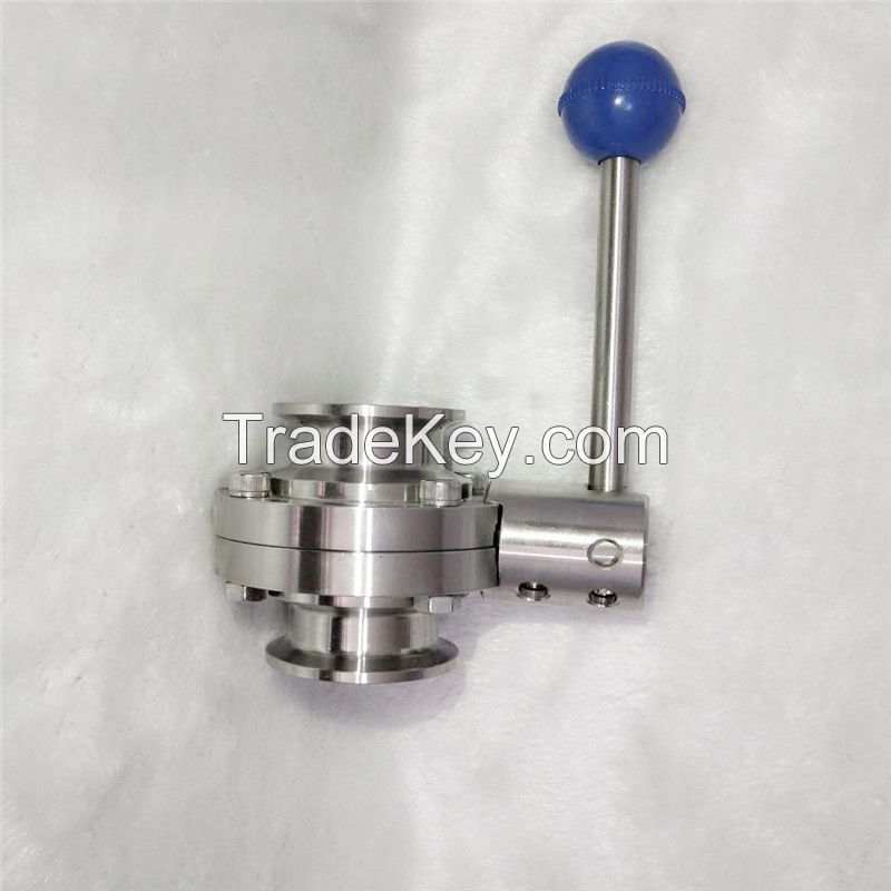 Stainless steel quick release sanitary butterfly valve 800x800