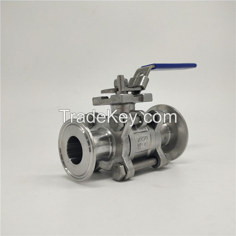 three-piece clamp manual ball valve