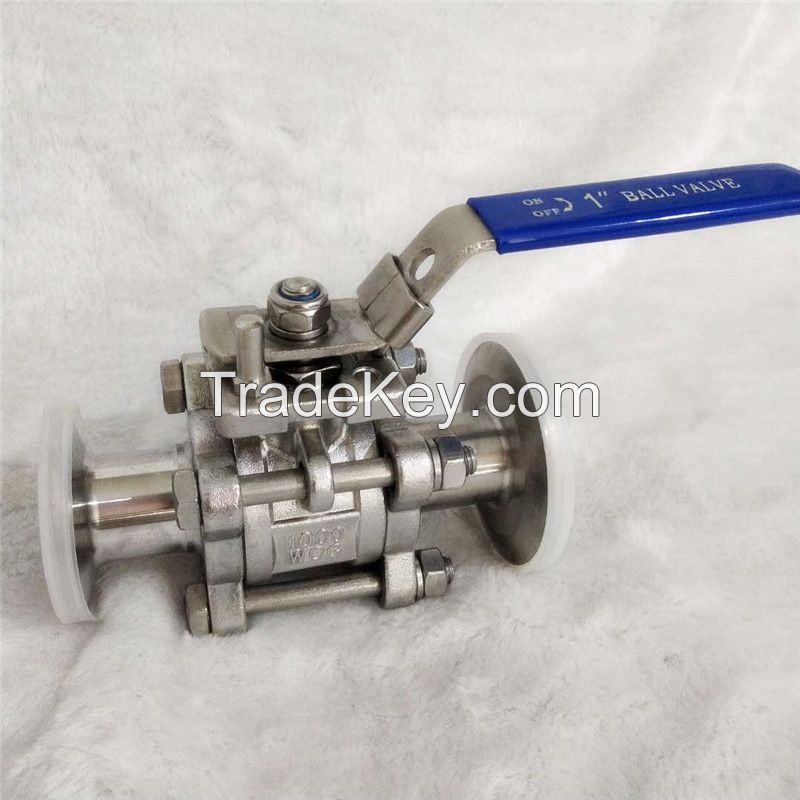 three-piece clamp manual ball valve