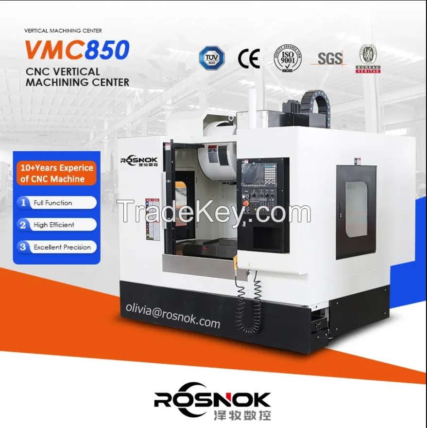 China Suppliers 5 Axis Automatic High Precision Cheap Price Vmc850 Metal CNC Milling Machine Vertical Machining Center for Sale