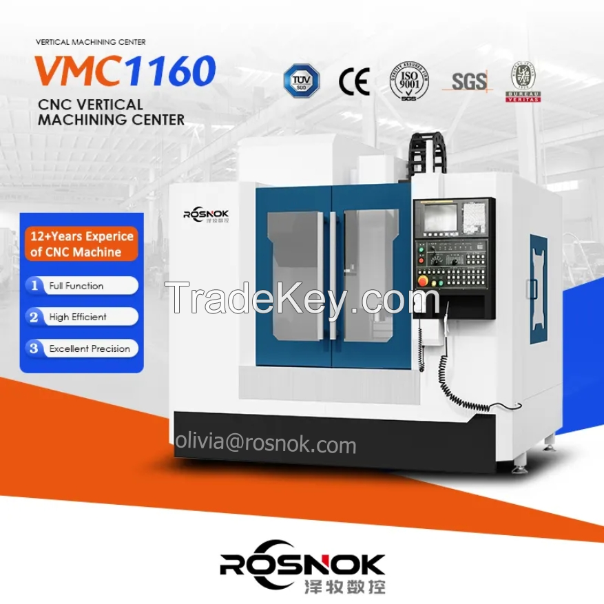 High Precision Cheap Price 3 4 5 Axis Vmc1160 Metal Working CNC Milling Machine Vmc 1160 Vertical Machining Center for Sale