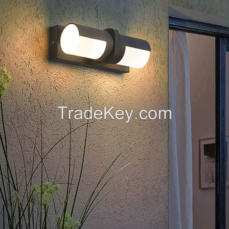 Wall Light Indoor Outdoor IP65 Wall Lamp Garden Villa Bedroom rotatable Up an Down lights sconce lamp Bedside Wall Fixture Lighting