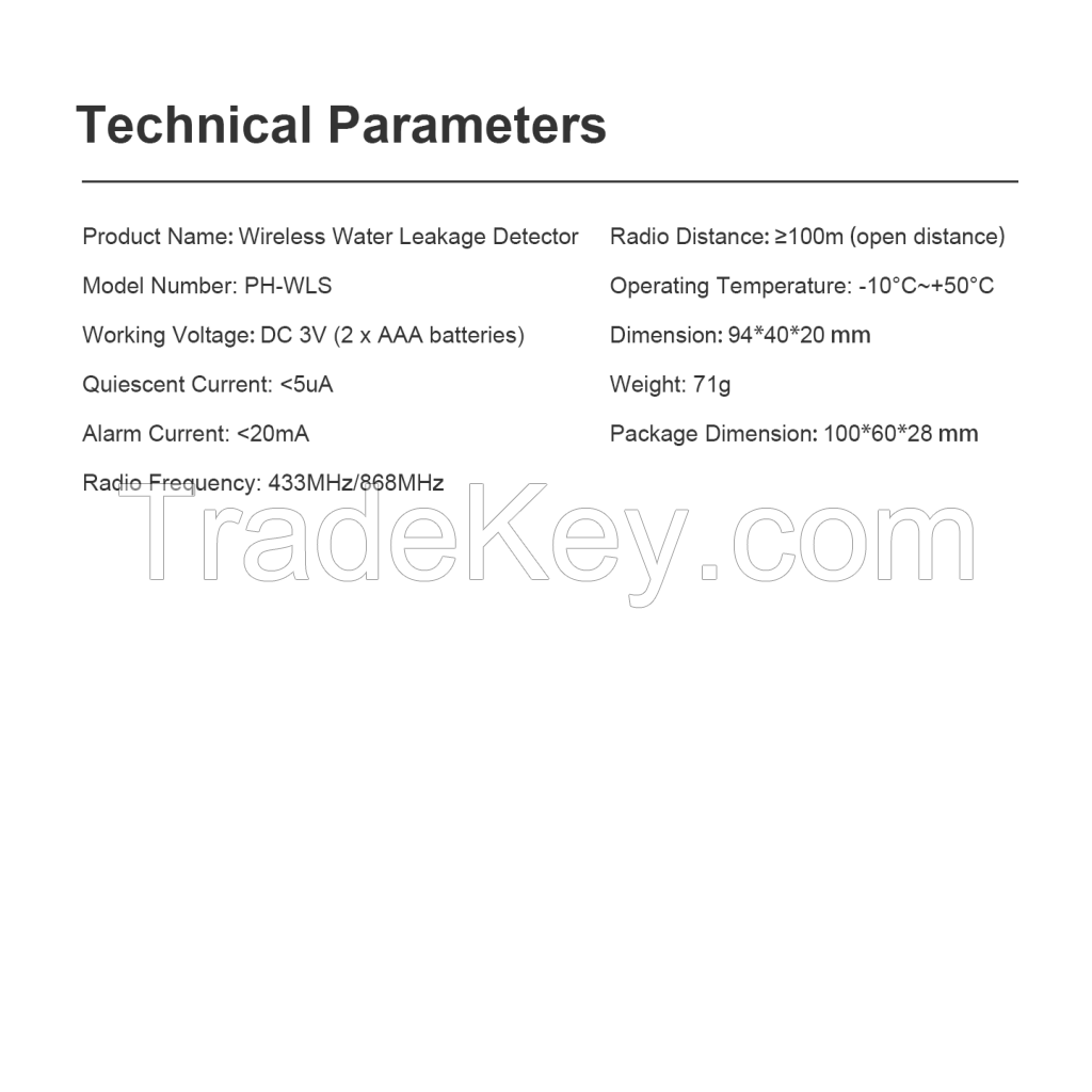 Wireless Water Leakage Detector