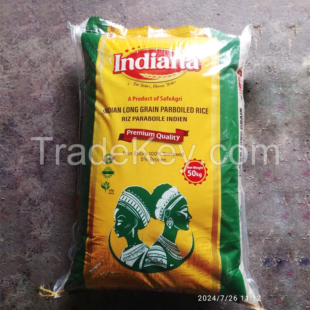 Indian Brand Extra Long Grain parboiled Rice - 50kg