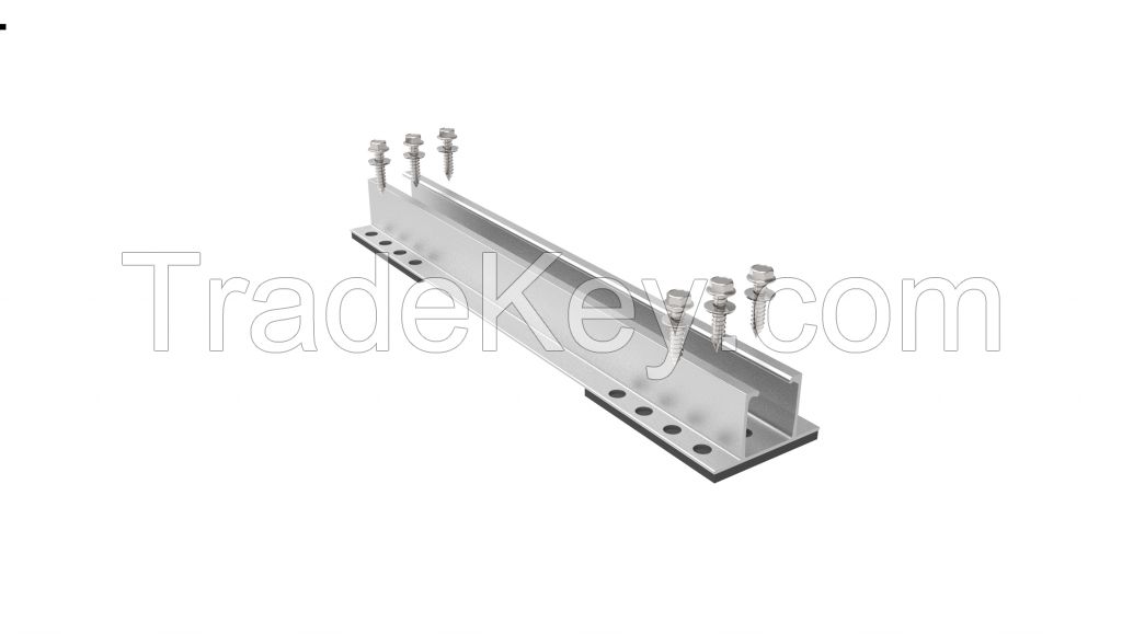 Solar Metal Roof Mini Rail Racking Mounting System