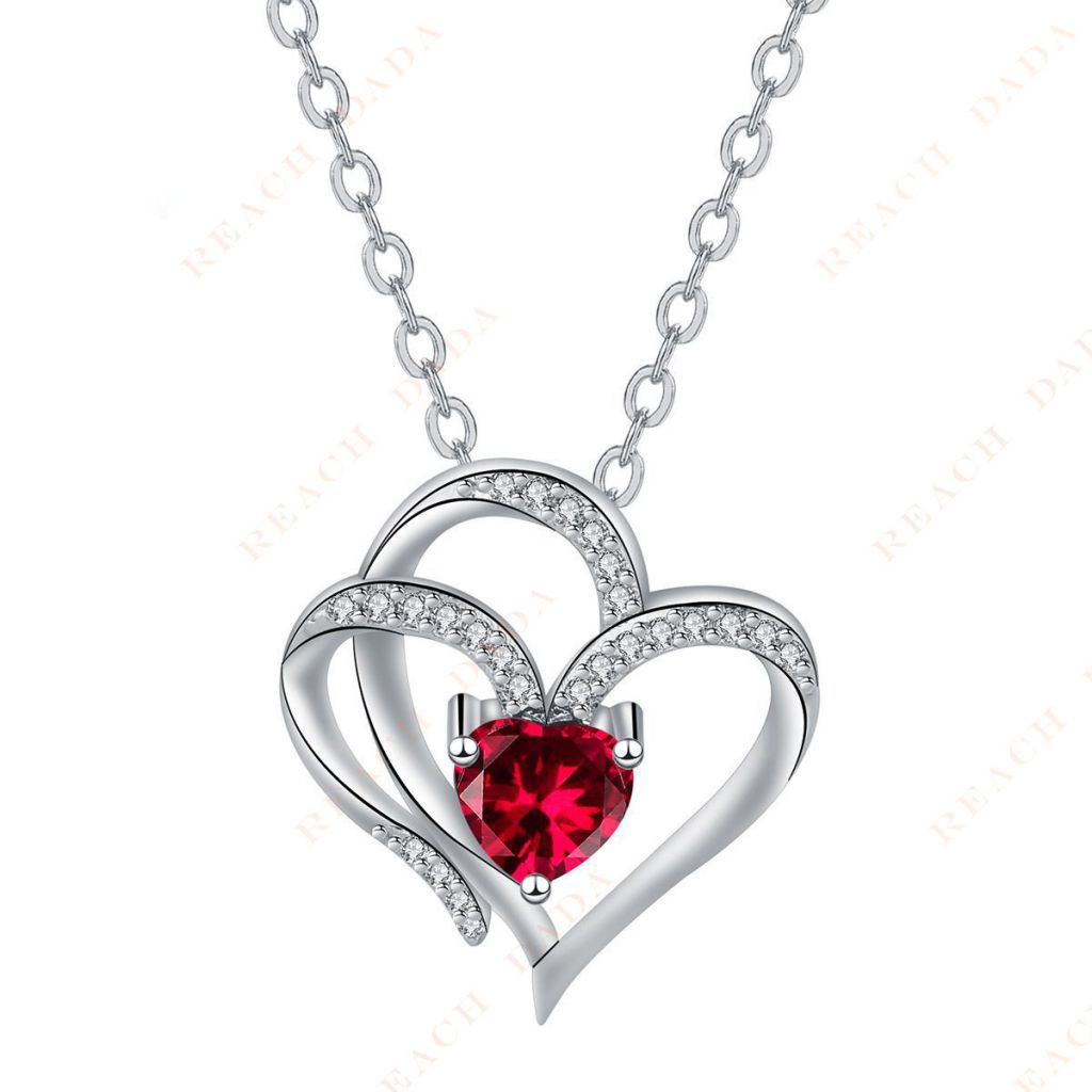 DaDa Wish hot selling love ruby necklace couple necklace is a beautiful symbol of love