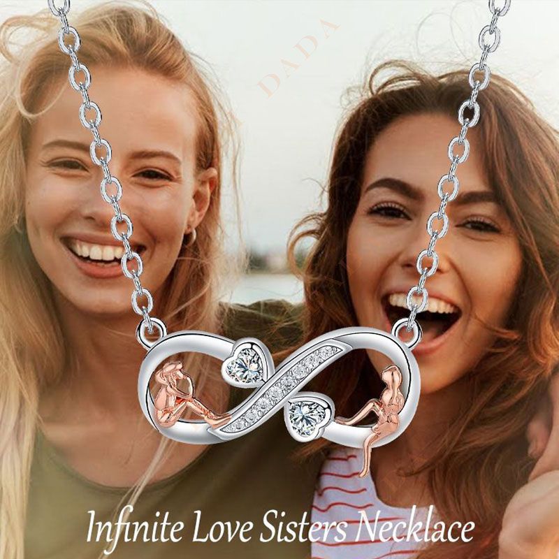 DaDa Hot Selling Infinity Symbol Necklace Good Sister Girlfriend Necklace Fashion and Generous Jewelry