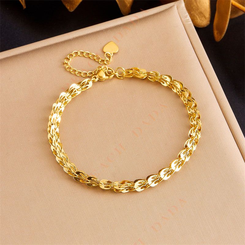 DaDa Fashionable simple and versatile gold-plated stainless steel phoenix chain jewelry metal bracelet