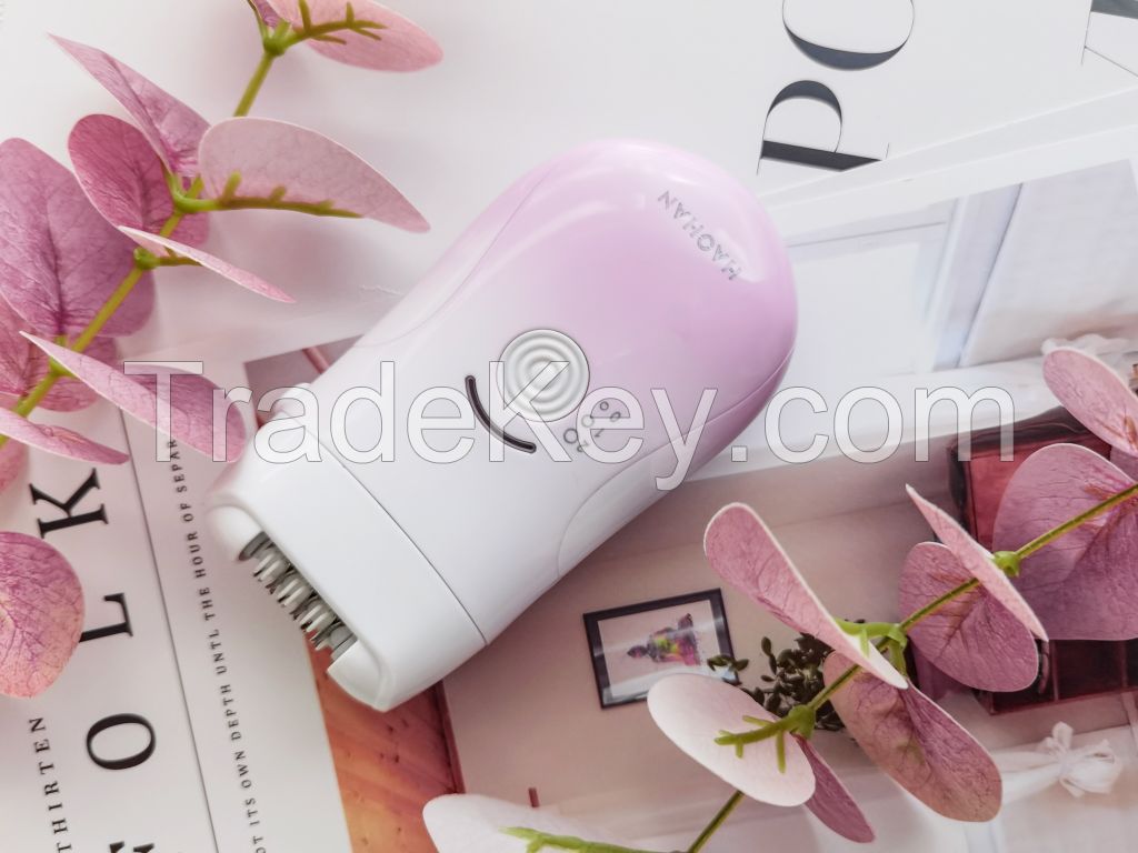 Haohan Hb-908b 3 In 1 Waterproof Lady Epilator White Pink Gradients