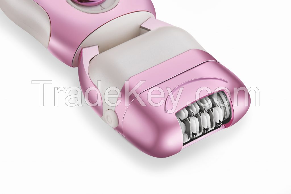 Haohan Hb-907 3 In 1 Usb/adaptor Lady Epilator Electroplate Pink